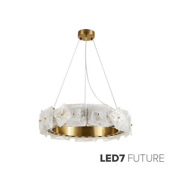 Loft Industry Modern - Small Square Marble Chandelier